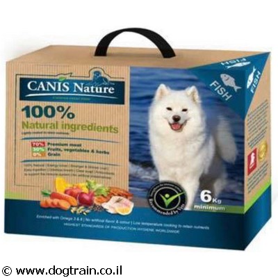 CANIS Nature דגים- מזון 100% טבעי רך לכלבים עם 70% דגים וללא דגנים