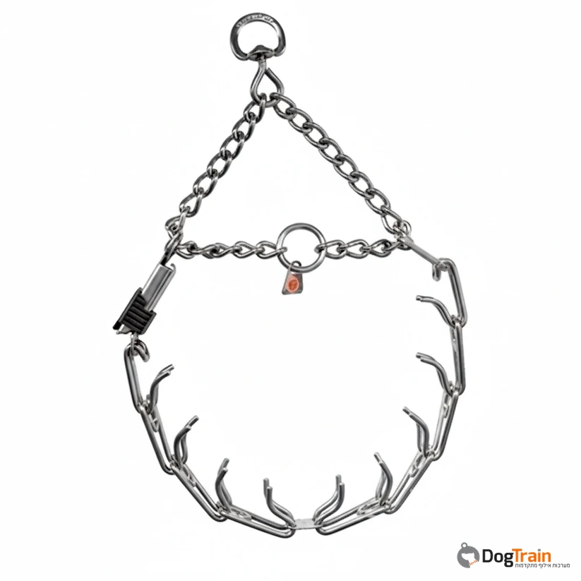 קולר_דוקרנים_3.2_מ_מ_חצי_חנק_מפלדת_אל_חלד_HS_עם_אבזם_לפתיחה_מהירה_בקליק_1