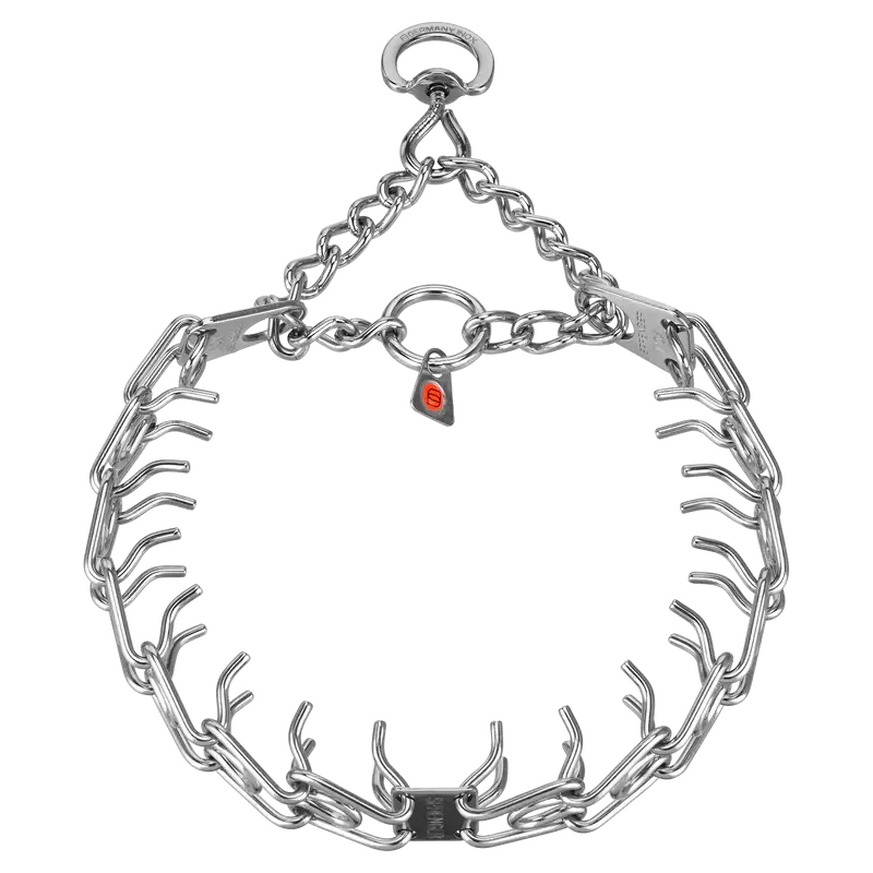 קולר דוקרנים עם חוליות צפופות - גודל בינוני- עשוי פלדת אל חלד