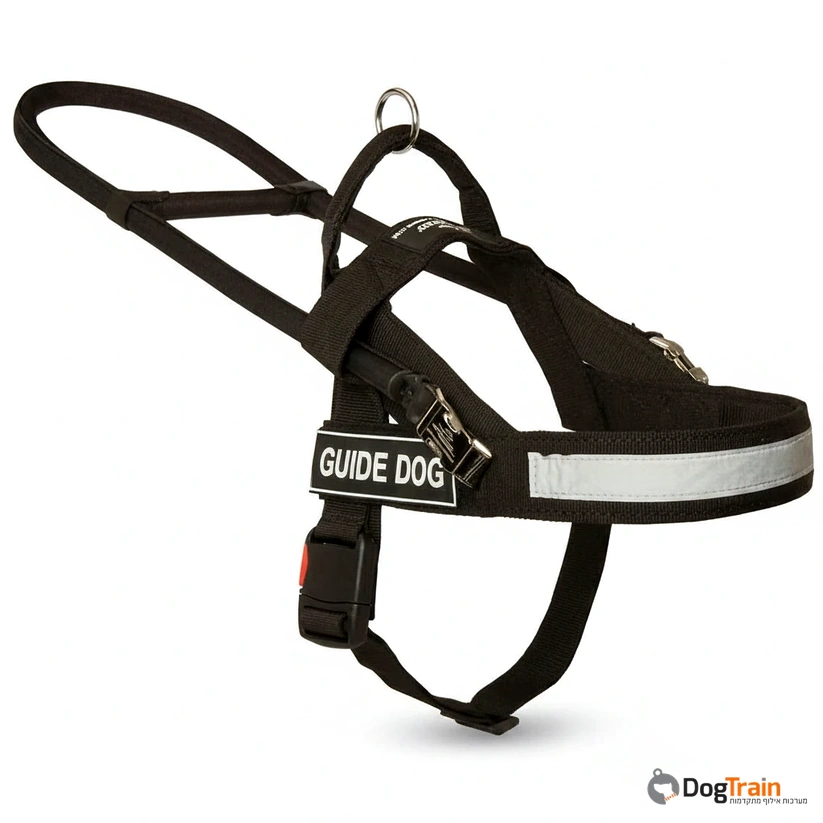 רתמה לכלבים קלת משקל ומתכווננת לכלבי נחייה, סיוע וניידות