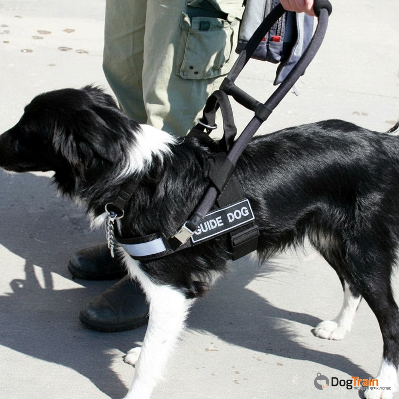 רתמה לכלבים קלת משקל ומתכווננת לכלבי נחייה, סיוע וניידות