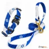 קולר מקצועי 25 מ מ לשימוש יומיומי עם הדפס ייחודי של דגל ישראל-עמיד למים